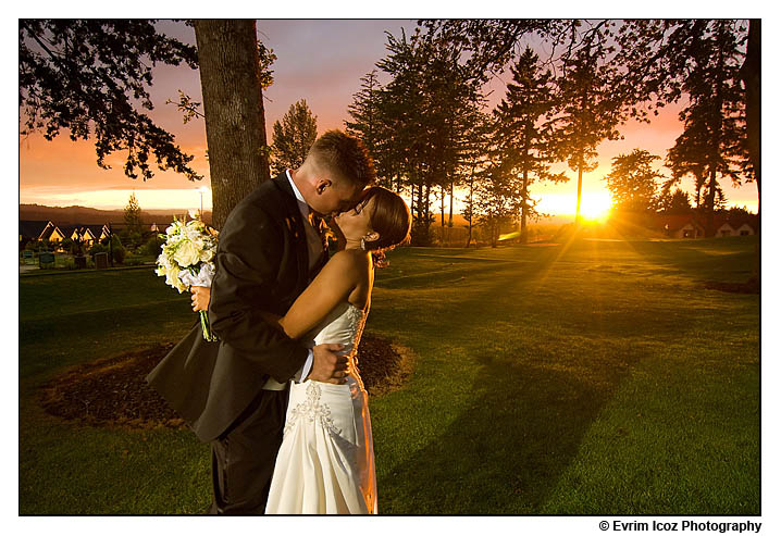 sunset wedding